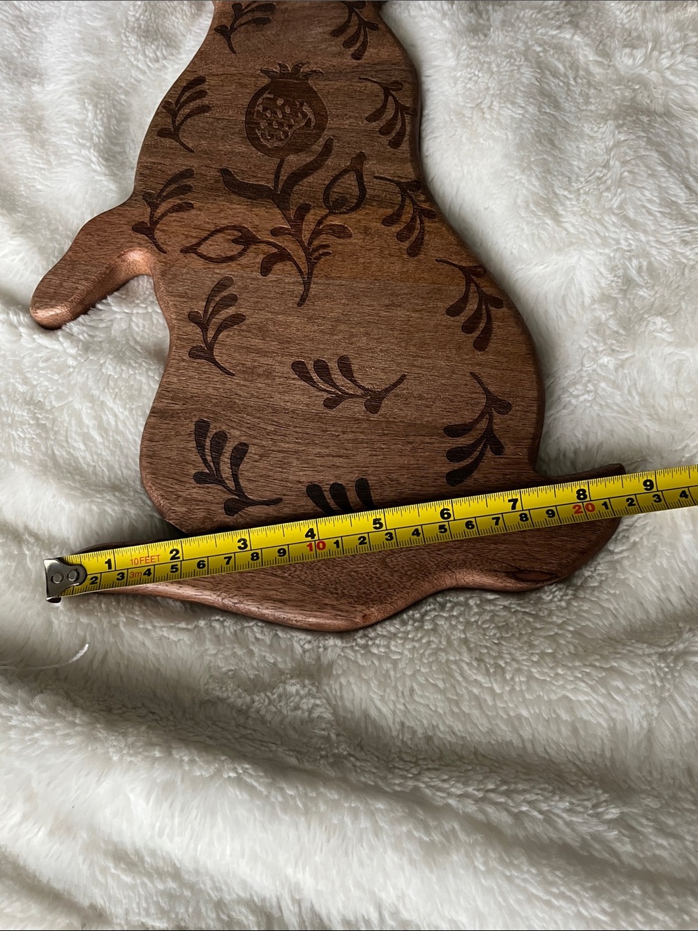 Threshold Brown Rabbit Wooden Cheese Board with Botanical Engraving - Picture 6 of 6